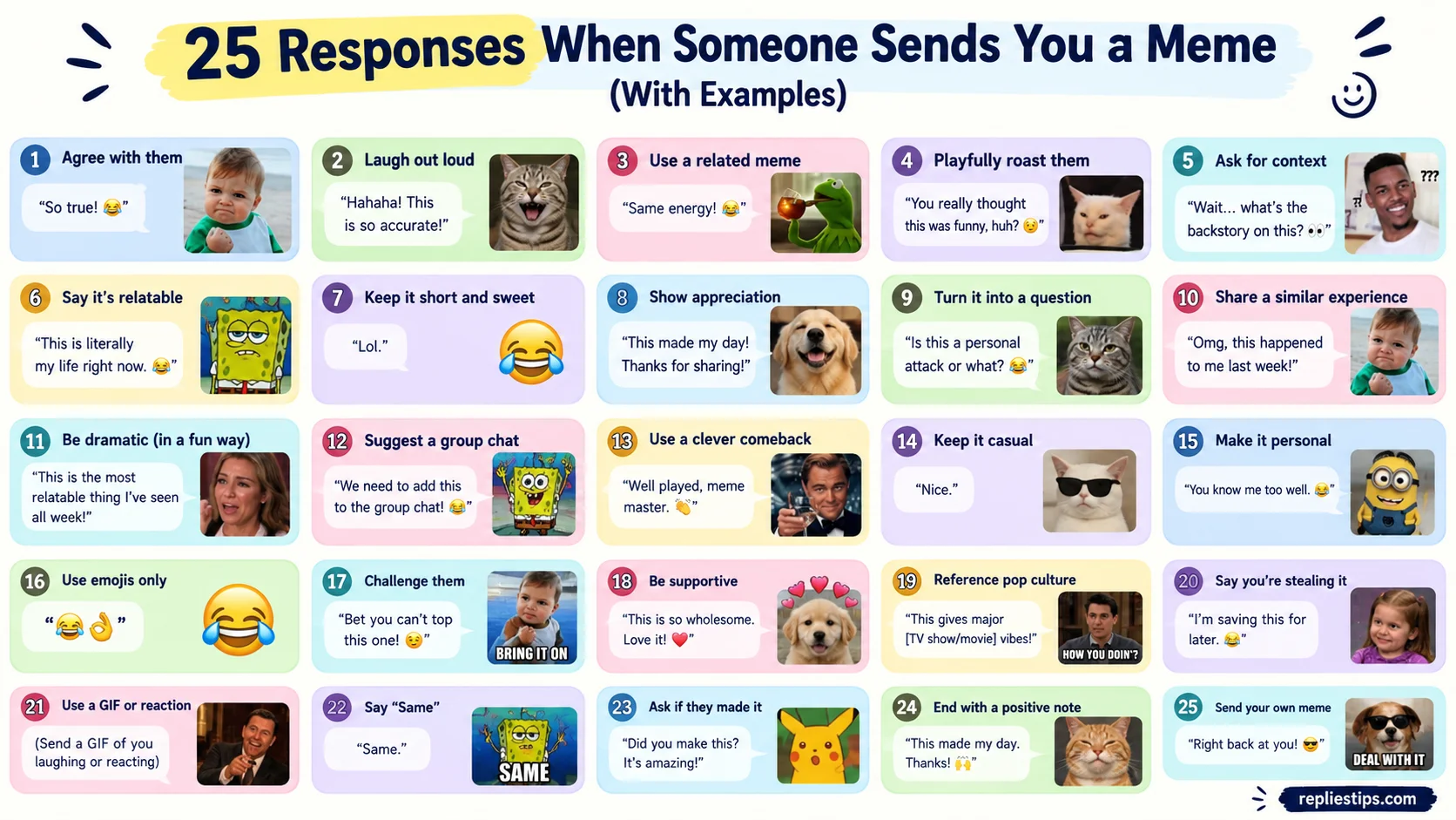 Responses When Someone Sends You a Meme