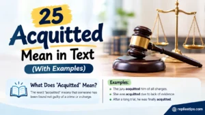 Acquitted Mean in Text