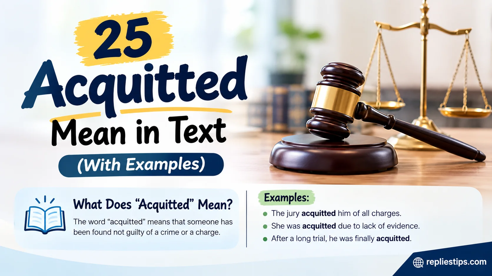Acquitted Mean in Text